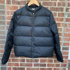 J Crew Black Puffer Jacket Sz M